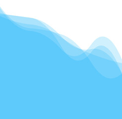 Water wave Blue river, sea, ocean layer. Vector background