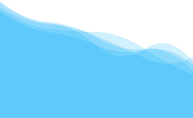 Water wave Blue river, sea, ocean layer. Vector background