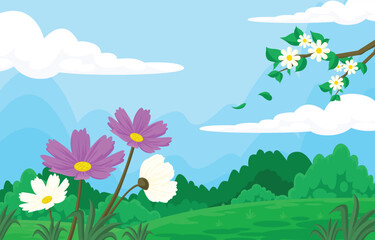 Obraz na płótnie Canvas Summer Flower Bloom Background 