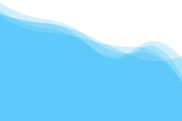 Water wave Blue river, sea, ocean layer. Vector background