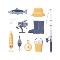 Fishing Icon Set Design