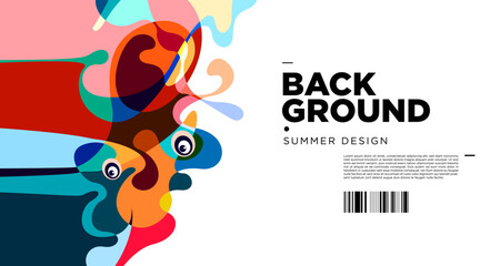 Abstract liquid shape. Fluid geometric design. Isolated gradient waves with geometric lines dots batik Indonesia pattern. Vector illustration.