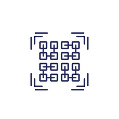 pattern recognition line icon on white