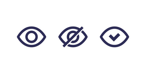 visible and hidden icons with an eye