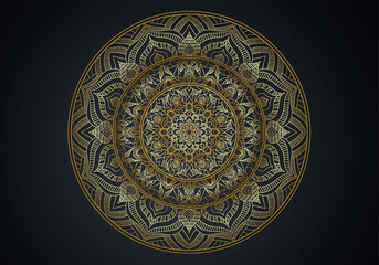 Luxury mandala background ornamental, arabesque style With Golden Arabesque Pattern Style. Decorative Mandala Ornament For Print