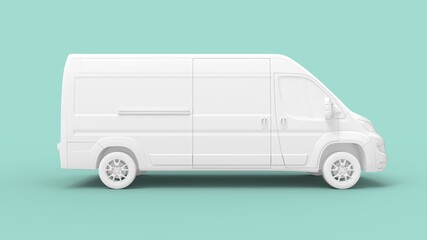 3D rendering of a van transport truck. © Sepia100