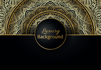 Luxury mandala background ornamental, arabesque style With Golden Arabesque Pattern Style. Decorative Mandala Ornament For Print