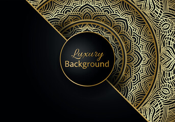 Luxury mandala background ornamental, arabesque style With Golden Arabesque Pattern Style. Decorative Mandala Ornament For Print