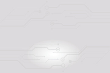 Obraz premium White and grey template with Line and dot connection pattern in back. technology background with blank space for design.