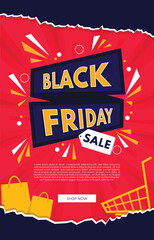Naklejka premium Black Friday Poster Background