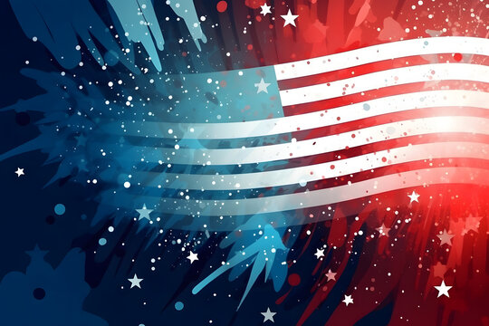 Modern US Background, 4th of July, made with an generative AI