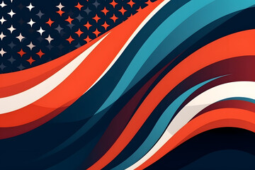 Modern US Background, 4th of July, made with an generative AI