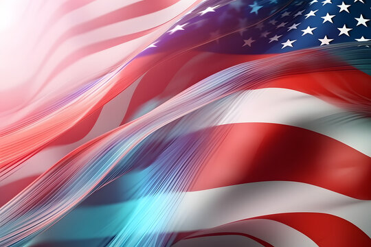 Modern US Background, 4th of July, made with an generative AI