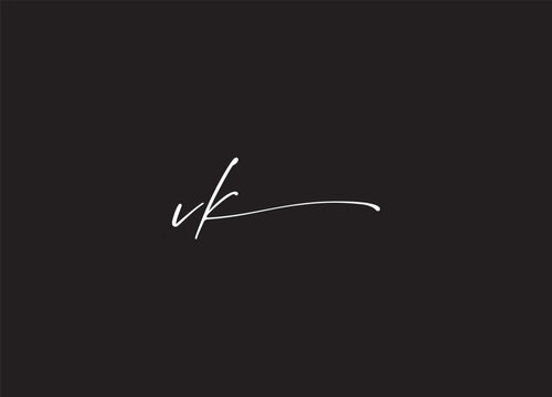 VK letter logo and luxury icon design
