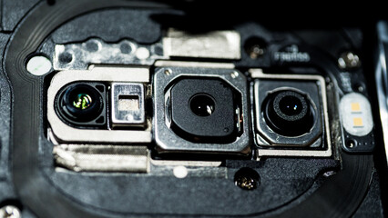 Pieces of splitted or broken glass,mobile phone broken