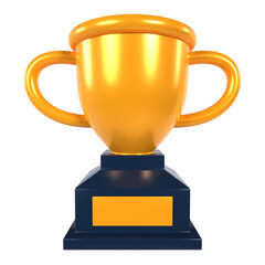 3d modeling golden trophy icon 