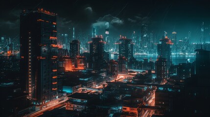 Obraz na płótnie Canvas Futuristic City Generative AI