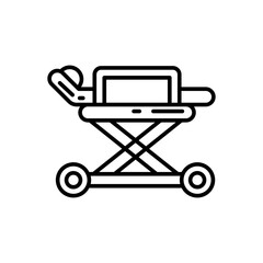 Stretcher icon in vector. Illustration