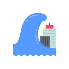 Tsunami icon in vector. Illustration