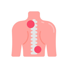 Spinal Injury icon in vector. Illustration