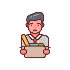 Job Loss icon in vector. Illustration