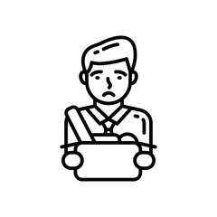 Job Loss icon in vector. Illustration