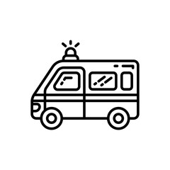 Ambulance icon in vector. Illustration