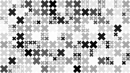 Cross pattern seamless gray on white background. Plus sign abstract background vector.