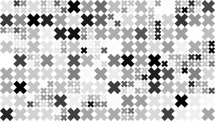 Cross pattern seamless gray on white background. Plus sign abstract background vector.