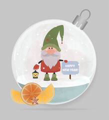 Christmas layer with a gnome inside