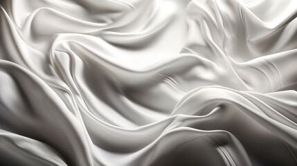 Obraz premium Abstract, Texture, Background, Pattern. Texture of Luxury Bright White Silk Waves Background. Generative Ai