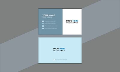 double-sided template. Horizontal vector illustration, 
Portrait and landscape orientation. Simple and clean business
card. Template corporate visiting card. 