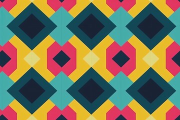 simple seamless geometric pattern, abstract colorful geometric pattern, seamless geometric pattern with triangles, geometric background, abstract geometric background, Generative AI