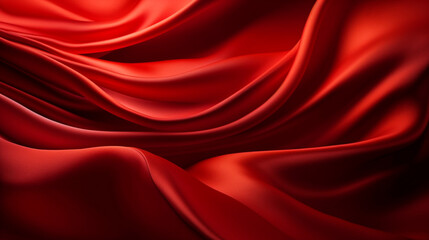 Fototapeta na wymiar Abstract, texture, background, pattern. Texture of Luxury Bright Red Silk Waves Background. Generative Ai