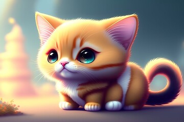 Cute Cat ai generative