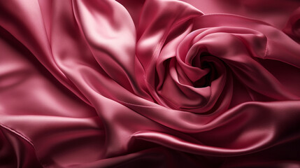 Abstract, Texture, Background, Pattern. Texture of Luxury Bright Rose Pink Silk Waves Background. Generative Ai