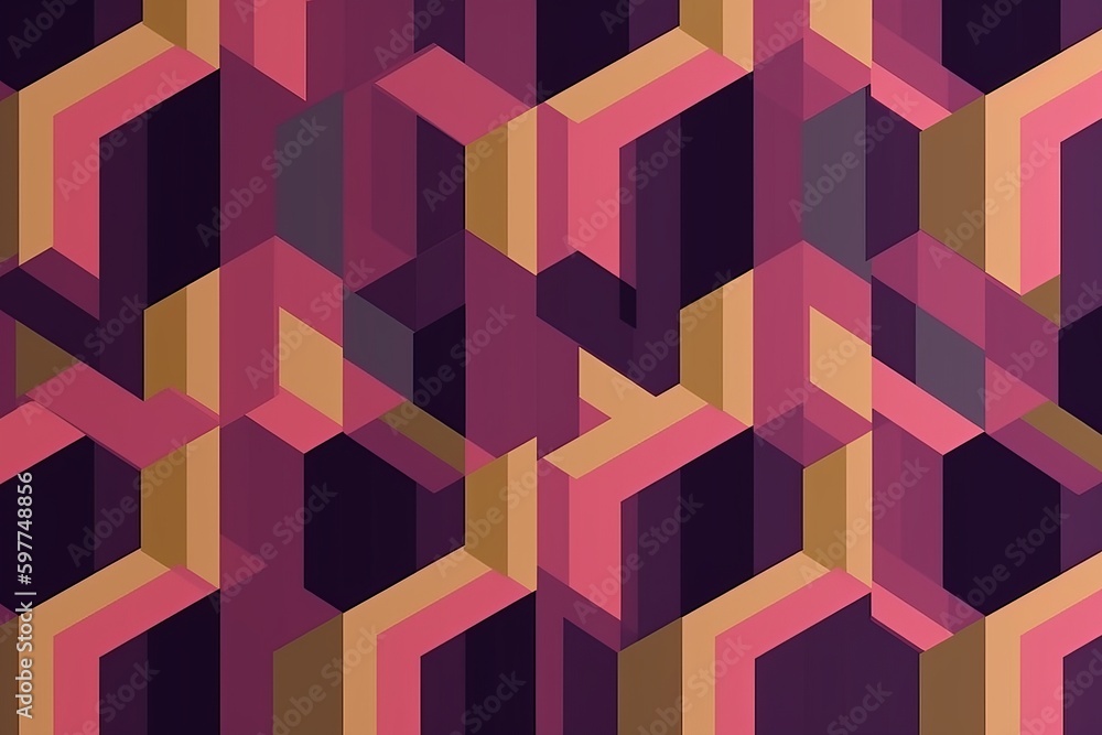 Aufkleber simple seamless geometric pattern, abstract colorful geometric pattern, seamless geometric pattern w