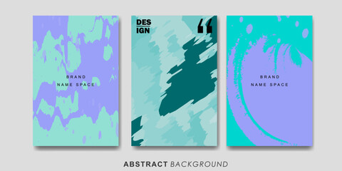 Obraz na płótnie Canvas Modern abstract covers set, minimal covers design. Colorful geometric background