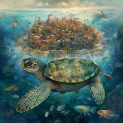 Obraz premium Aquamania turtle