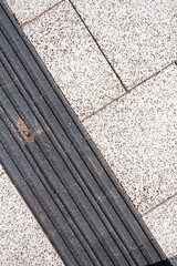 Textured walkway for blind people