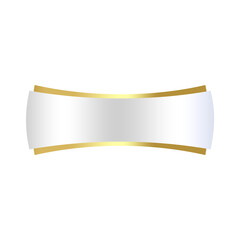 silver banner curve and gold border