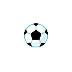 Naklejka premium Soccer ball. Vector color icon isolated on white background.