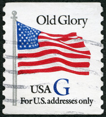 USA - 1992: shows Flag, Old glory, 1992