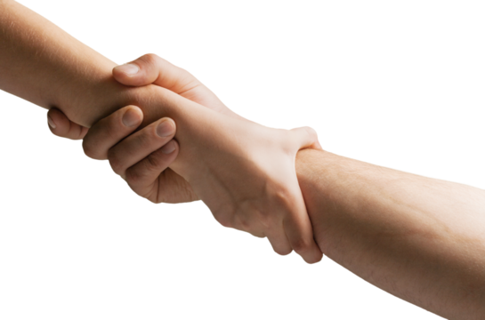Two hands helping another. People helping concept