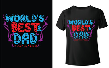WORLD_S BEST DAD Typographic Tshirt Design - T-shirt Design For Print Eps Vector.eps