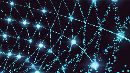 Digital technology background with connecting dots and lines
