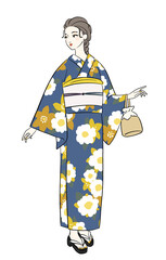浴衣姿の女性
