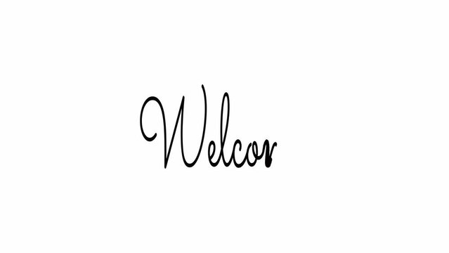 Welcome letter animation writing the script