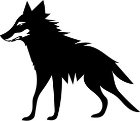 Wolf vector illustration | Digital art of a Wolf | Black and white beast beauty