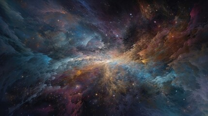 Naklejka na ściany i meble [LANDSCAPE] Galactic Wonders: Exploring the Mysteries of the Universe